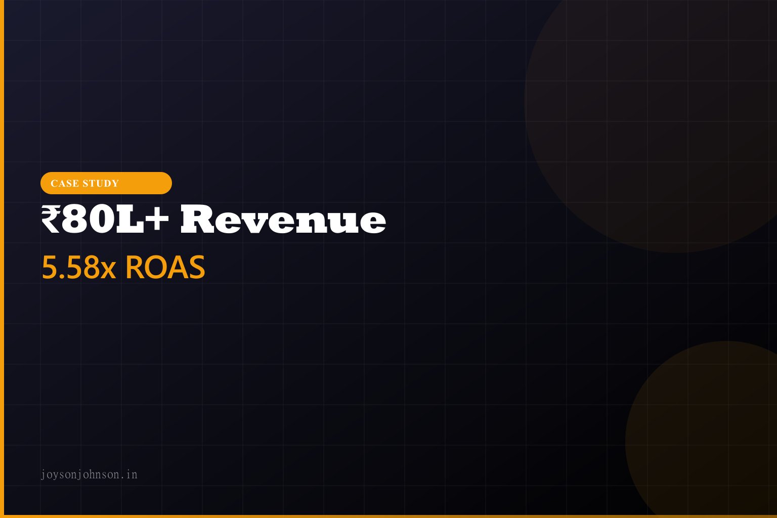 ₹80L+ Revenue in One Quarter for Vega Auto Accessories at 5.58x ROAS