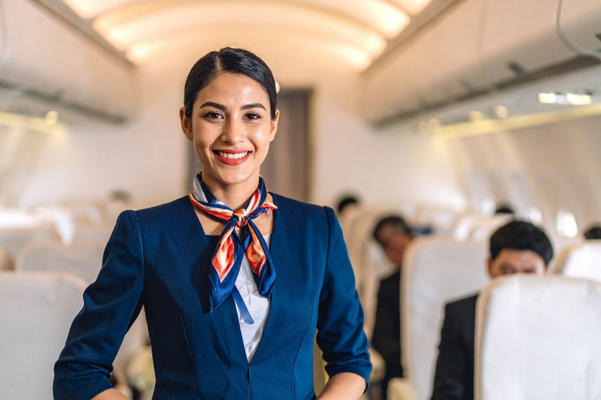 Aviation training institute social creative featuring cabin crew